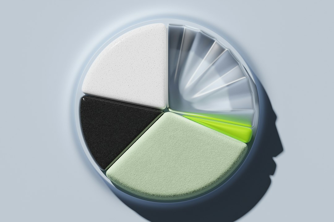 abstract graphic of a segmented pie chart in various colors on a neutral background